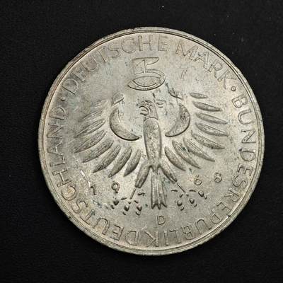 【淘币小摊】实时拍第九百零二拍   银币场    每周一统一发货 德国1968年化学家马克斯·冯·佩腾科费尔诞辰150周年5马克银币11.2克625银