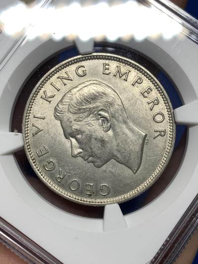 《竞宝斋》第484场 周日，周一，周二 3场连拍 （全场包邮）20级店铺 欢迎送拍 NGC MS63 新西兰1940建国百年纪念银币，UNC转光状态，MS63品相足够凑品种玩玩了