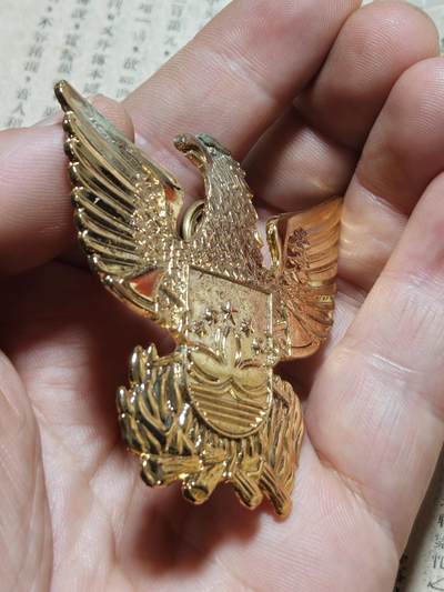 勋章徽章奖章纪念章杂项拍卖 澳门回归第一代帽徽