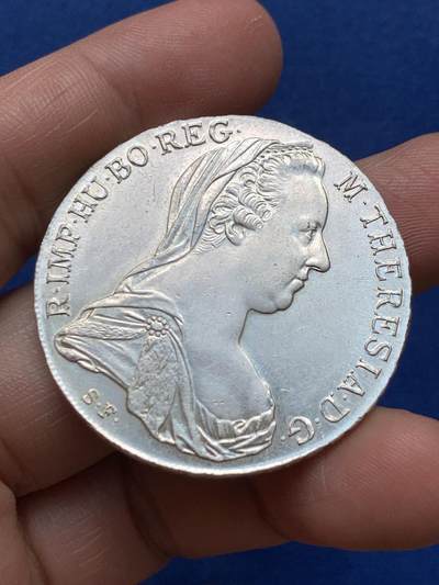 《竞宝斋》第484场 周日，周一，周二 3场连拍 （全场包邮）20级店铺 欢迎送拍 奥地利 特蕾西亚银币 高银后铸版 833银