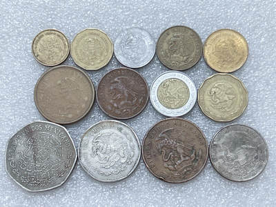 第一海外回流一元起拍收藏 散集专场  第313期 墨西哥硬币 13枚