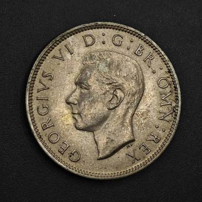 【淘币小摊】实时拍第九百零二拍   银币场    每周一统一发货 英国1942年乔治六世2先令银币