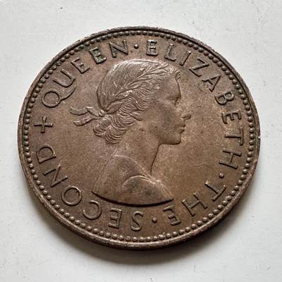 🌹外币初藏🌹🐯2026年第48场   每周二四六晚8️⃣点  大洋洲硬币专场 新西兰 1965年 半便士  a