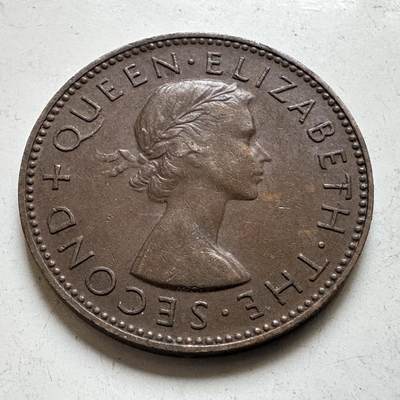 🌹外币初藏🌹🐯2026年第48场   每周二四六晚8️⃣点  大洋洲硬币专场 新西兰 1954年 半便士  