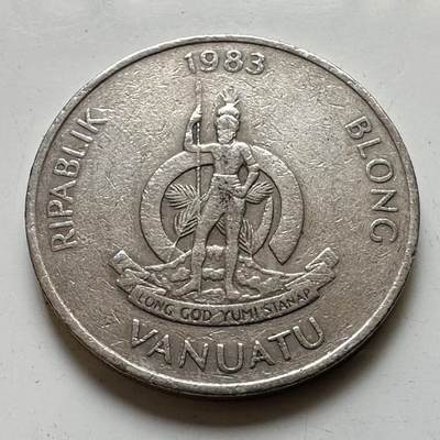 🌹外币初藏🌹🐯2026年第48场   每周二四六晚8️⃣点  大洋洲硬币专场 瓦努阿图 1983年 20瓦图 b