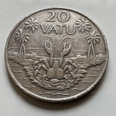 🌹外币初藏🌹🐯2026年第48场   每周二四六晚8️⃣点  大洋洲硬币专场 瓦努阿图 1983年 20瓦图 b