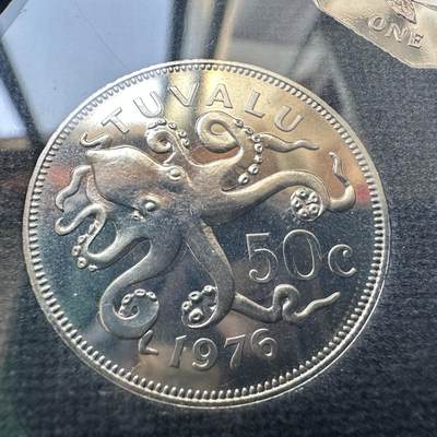 🌹外币初藏🌹🐯2026年第48场   每周二四六晚8️⃣点  大洋洲硬币专场 图瓦卢 1976年 伊丽莎白二世 精制套币（首套发行）