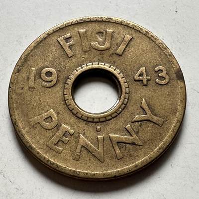 🌹外币初藏🌹🐯2026年第48场   每周二四六晚8️⃣点  大洋洲硬币专场 英属斐济 1943年 乔治六世 1便士黄铜币 b