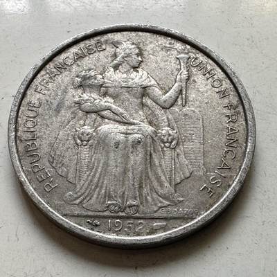 🌹外币初藏🌹🐯2026年第48场   每周二四六晚8️⃣点  大洋洲硬币专场 新喀里多尼亚 1952年 5法郎 