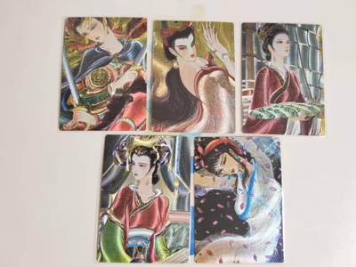 第114期阳大大卡牌拍卖第114期（持续收拍品，周五晚上九点截拍，进群福利早知道） 昆仑万象 权迎东手绘亲签卡三张+特别限定卡两张-貂蝉 黛玉三娘