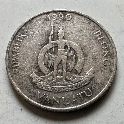 🌹外币初藏🌹🐯2026年第48场   每周二四六晚8️⃣点  大洋洲硬币专场 瓦努阿图 1990年 10瓦图 b