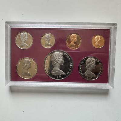 🌹外币初藏🌹🐯2026年第48场   每周二四六晚8️⃣点  大洋洲硬币专场 库克群岛 1972年 伊丽莎白二世 精制套币 青年版