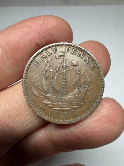 2026年集古藏今外币拍卖第四期-第5场—（总第325拍），可以寄存60天，满160元包邮。 1938年英国半便士