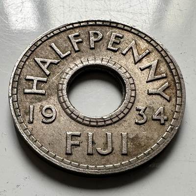 🌹外币初藏🌹🐯2026年第48场   每周二四六晚8️⃣点  大洋洲硬币专场 英属斐济 1934年 乔治五世 1/2便士 a