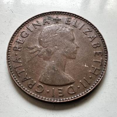 🌹外币初藏🌹🐯2026年第48场   每周二四六晚8️⃣点  大洋洲硬币专场 澳大利亚 1955年 半便士 