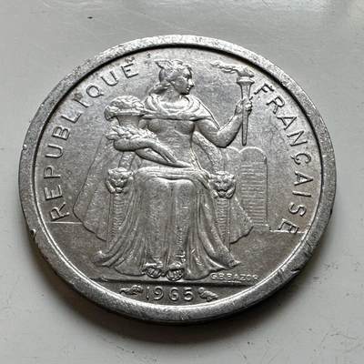 🌹外币初藏🌹🐯2026年第48场   每周二四六晚8️⃣点  大洋洲硬币专场 法属波利尼西亚 1965年 1法郎