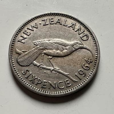 🌹外币初藏🌹🐯2026年第48场   每周二四六晚8️⃣点  大洋洲硬币专场 新西兰1964年 6便士 