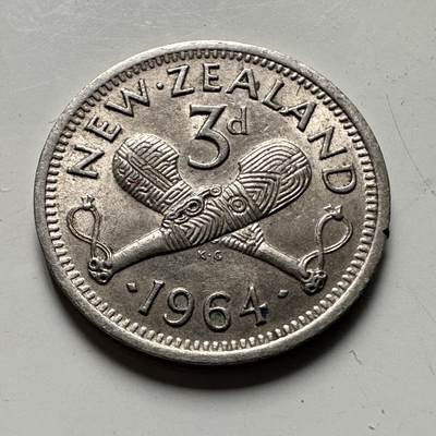 🌹外币初藏🌹🐯2026年第48场   每周二四六晚8️⃣点  大洋洲硬币专场 新西兰1964年 三便士 