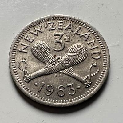 🌹外币初藏🌹🐯2026年第48场   每周二四六晚8️⃣点  大洋洲硬币专场 新西兰1963年 三便士 