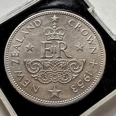 🌹外币初藏🌹🐯2026年第48场   每周二四六晚8️⃣点  大洋洲硬币专场 新西兰 1953年 伊丽莎白二世 登基 一克朗纪念币