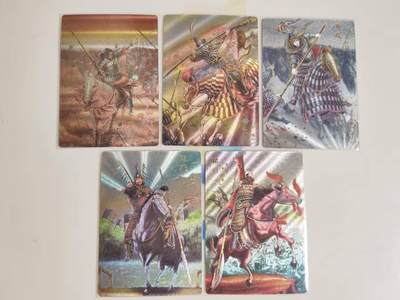 第114期阳大大卡牌拍卖第114期（持续收拍品，周五晚上九点截拍，进群福利早知道） 【五虎】青笺绘 青笺三国志 五虎一套5张 冷烫粗闪