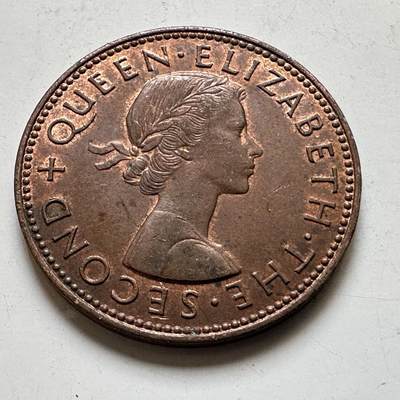 🌹外币初藏🌹🐯2026年第48场   每周二四六晚8️⃣点  大洋洲硬币专场 新西兰 1965年 半便士  b