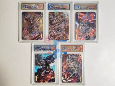 第114期阳大大卡牌拍卖第114期（持续收拍品，周五晚上九点截拍，进群福利早知道） - 【亲签限编】百里卡牌 神魔三国 苍之飞鸿 五子良将 张辽+张郃+徐晃+于禁+乐进 折光5张 限编073/108