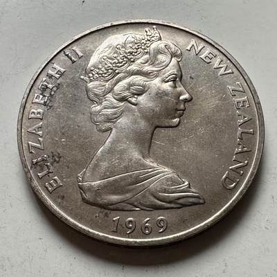 🌹外币初藏🌹🐯2026年第48场   每周二四六晚8️⃣点  大洋洲硬币专场 新西兰 1969年 库克船长 1元 b