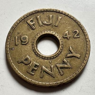 🌹外币初藏🌹🐯2026年第48场   每周二四六晚8️⃣点  大洋洲硬币专场 英属斐济 1942年 乔治六世 1便士黄铜币 b