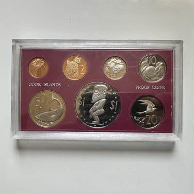 🌹外币初藏🌹🐯2026年第48场   每周二四六晚8️⃣点  大洋洲硬币专场 - 库克群岛 1972年 伊丽莎白二世 精制套币 青年版