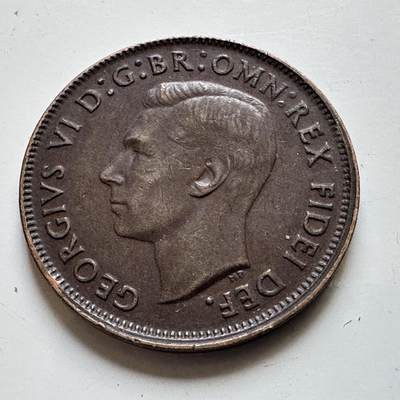 🌹外币初藏🌹🐯2026年第48场   每周二四六晚8️⃣点  大洋洲硬币专场 澳大利亚 1949年 乔治六世 半便士 