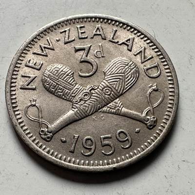 🌹外币初藏🌹🐯2026年第48场   每周二四六晚8️⃣点  大洋洲硬币专场 新西兰1959年 三便士 