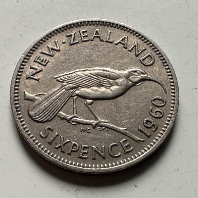 🌹外币初藏🌹🐯2026年第48场   每周二四六晚8️⃣点  大洋洲硬币专场 新西兰1960年 6便士 