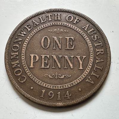 🌹外币初藏🌹🐯2026年第48场   每周二四六晚8️⃣点  大洋洲硬币专场 澳大利亚 1914年 乔治五世 一便士