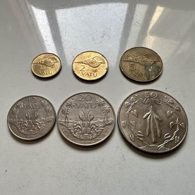 🌹外币初藏🌹🐯2026年第48场   每周二四六晚8️⃣点  大洋洲硬币专场 瓦努阿图1983年 清版6枚套