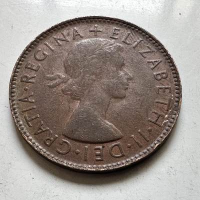 🌹外币初藏🌹🐯2026年第48场   每周二四六晚8️⃣点  大洋洲硬币专场 澳大利亚 1954年 半便士 b