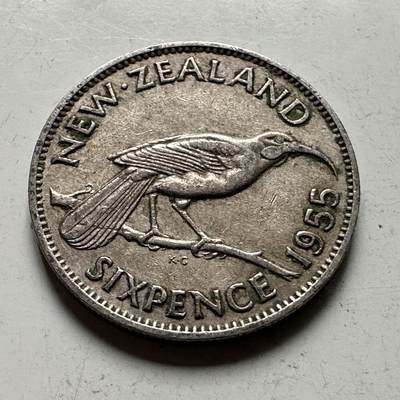 🌹外币初藏🌹🐯2026年第48场   每周二四六晚8️⃣点  大洋洲硬币专场 新西兰1955年 6便士 