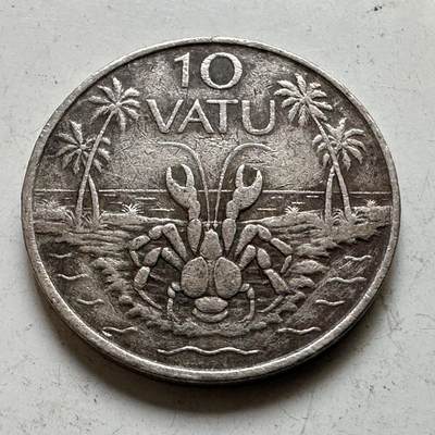 🌹外币初藏🌹🐯2026年第48场   每周二四六晚8️⃣点  大洋洲硬币专场 瓦努阿图 1990年 10瓦图 b