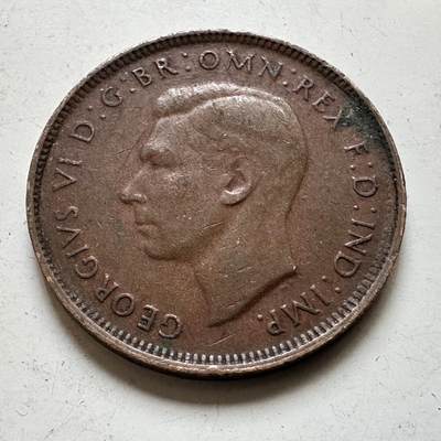 🌹外币初藏🌹🐯2026年第48场   每周二四六晚8️⃣点  大洋洲硬币专场 澳大利亚 1948年 乔治六世 半便士  b