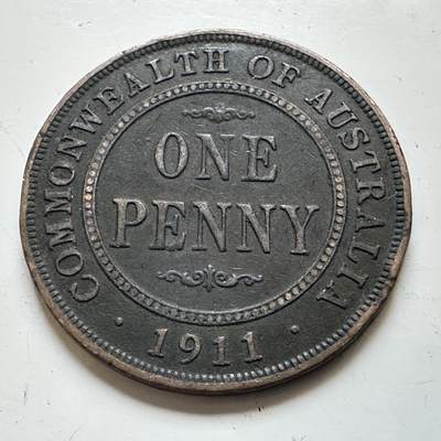 🌹外币初藏🌹🐯2026年第48场   每周二四六晚8️⃣点  大洋洲硬币专场 澳大利亚 1911年 乔治五世 一便士 b