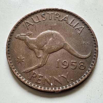 🌹外币初藏🌹🐯2026年第48场   每周二四六晚8️⃣点  大洋洲硬币专场 澳大利亚 1958年 一便士 