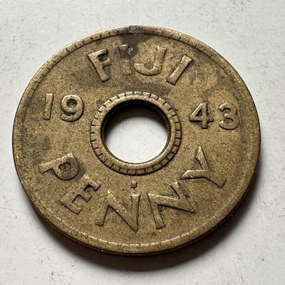 🌹外币初藏🌹🐯2026年第48场   每周二四六晚8️⃣点  大洋洲硬币专场 英属斐济 1943年 乔治六世 1便士黄铜币 a