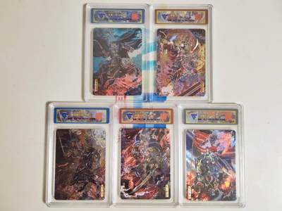 第114期阳大大卡牌拍卖第114期（持续收拍品，周五晚上九点截拍，进群福利早知道） - 【亲签限编】百里卡牌 神魔三国 苍之飞鸿 五子良将 张辽+张郃+徐晃+于禁+乐进 折光5张 限编103/108