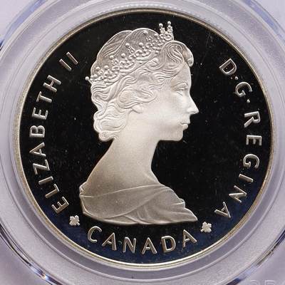 观钱 近现代机制币拍卖No.010（全场顺丰包邮，不区分偏远地区，本场5月5日开始发货）  1985 年 加拿大联邦国家公园百年 1 元精制银币，公博 PF68