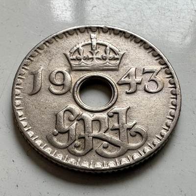 🌹外币初藏🌹🐯2026年第48场   每周二四六晚8️⃣点  大洋洲硬币专场 英属新几内亚 1943年 乔治六世 6便士铜镍币 