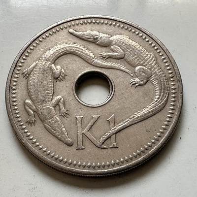 🌹外币初藏🌹🐯2026年第48场   每周二四六晚8️⃣点  大洋洲硬币专场 巴布亚新几内亚 1975年鳄鱼 1基那 a