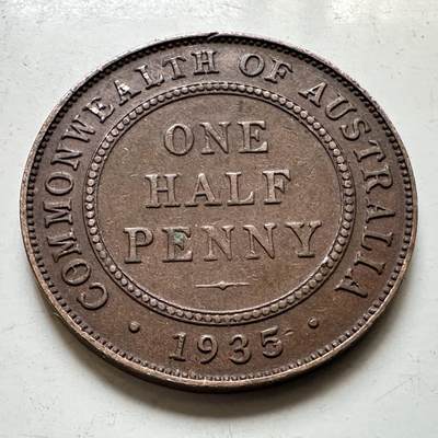 🌹外币初藏🌹🐯2026年第48场   每周二四六晚8️⃣点  大洋洲硬币专场 澳大利亚 1935年 乔治五世 半便士