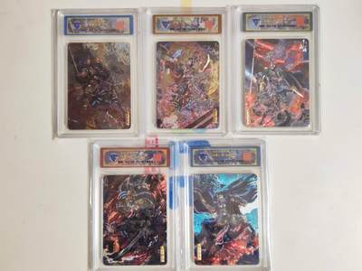 第114期阳大大卡牌拍卖第114期（持续收拍品，周五晚上九点截拍，进群福利早知道） - 【亲签限编】百里卡牌 神魔三国 苍之飞鸿 五子良将 张辽+张郃+徐晃+于禁+乐进 折光5张 限编035/108