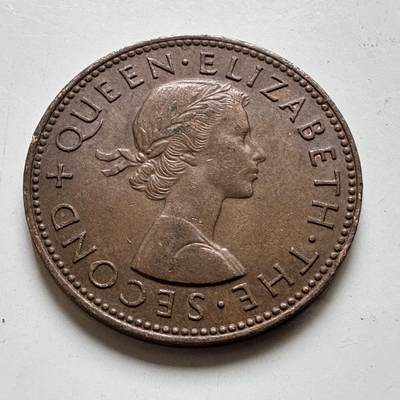 🌹外币初藏🌹🐯2026年第48场   每周二四六晚8️⃣点  大洋洲硬币专场 新西兰 1964年 半便士  