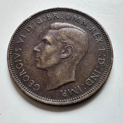 🌹外币初藏🌹🐯2026年第48场   每周二四六晚8️⃣点  大洋洲硬币专场 澳大利亚 1938年 乔治六世 半便士  文字版